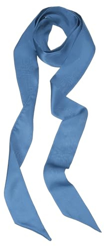 PATIKIL Sciarpa a Nastro Elegante, Sciarpa Sottile Tinta Unita, Fazzoletto da Collo Lungo Pura Seta, Cintura, Fascia Capelli, Fascia Capelli, Cravatta a Nastro per Donna, Blu Nebbia