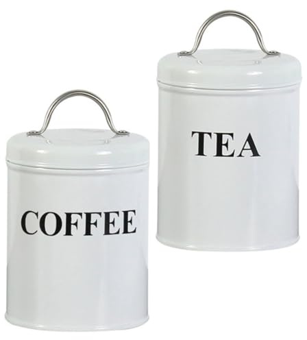 Cabilock 3 Piezas Latas De Café y Latas De Té Recipientes Metálicos De Botes Para Cocina Almacenamiento Bote Para Guardar