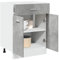 Myheimly Schubunterschrank Betongrau 60x46x81,5 cm Holzwerkstoff Küchenschrank Küchenzeile Küchenmöbel Unterschrank Küchenunterschrank Schrank