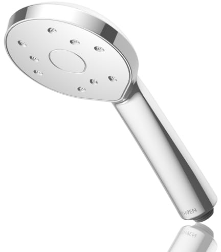 Methven Kiri MK2 Satinjet Energy Saving 5.5l/min Low Flow Shower Head Chrome Finish - for High Pressure Systems - Water Saving ECO Performance - Silver Rain Shower Handset - KRLFHSCP