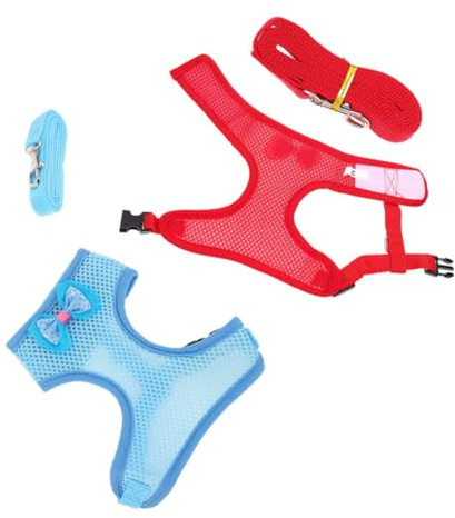 Gatuida 2ensembles Harnais pour Poule Ajustable Cordes de Traction pour Poules Laisse pour Harnais pour Coqs