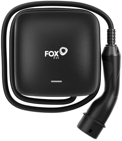 FoxESS Tipo 2 Wallbox 7,3 kW 1 fase 230 V, 6 – 32 A, corriente de carga ajustable, con WiFi y Bluetooth, control de aplicación, grado de protección IP55 e IK08, gestión dinámica de carga, carga