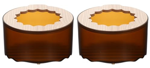 FONDOTIN Bañera para Hámster 2 Unidades Caja de Baño de Arena para Roedores Pequeños Material Plástico Resistente Color Rojo Translúcido Accesorio para Jaula Adecuado para Baño y