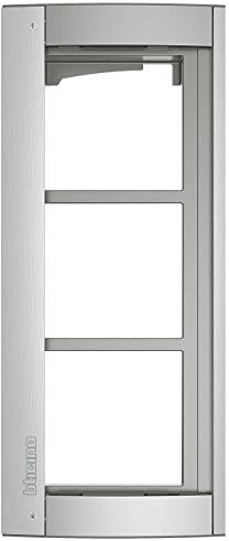 BTicino 350231 Châssis et Cadre Support Sfera New, 3 Modules, Argenté