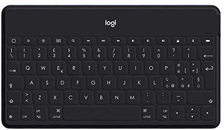Logitech Keys-To-Go Tastiera Bluetooth, Sottile E Leggera, Per IPhone, IPad, Apple TV E Tutti I Dispositivi IOS, Layout Italiano QWERTY - Nero