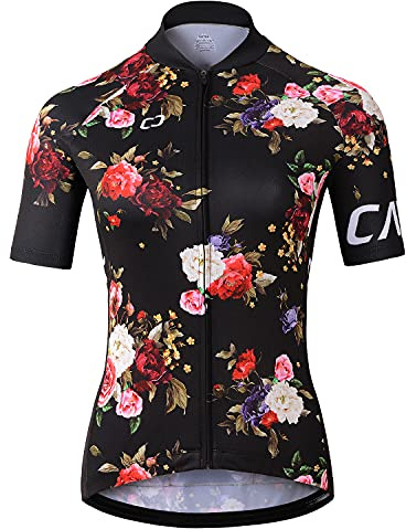 CATENA Maillot de Cyclisme à Manches Longues pour Femme Hauts de Vélo de Montagne Short de Vélo VTT de Route Vêtements Respirant à Séchage Rapide pour Femme