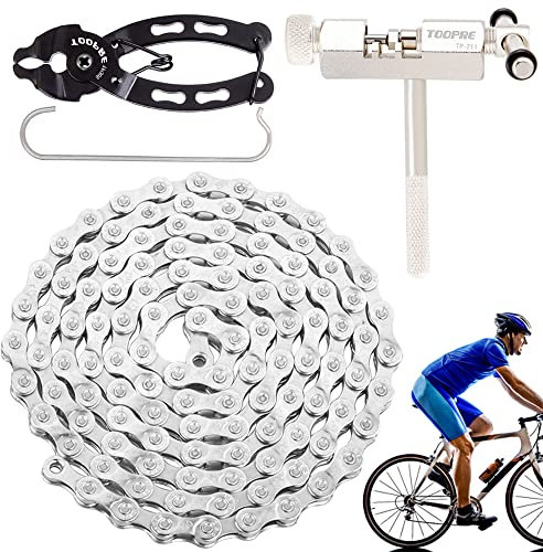 WEIWUXIAN Fach Fahrrad Kette, 6/7/8-Fach Fahrrad Kette, Fahrrad Kettenwerkzeug Kettenöffner, Kettenzauberzange, Fahrradkette Werkzeug mit Ketten Entferner für Rennrad Mountainbike Citybike Sportbike