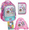 Goldkids Schulrucksack LOL Surprise ergonomischer Rucksack Federmappe Turnbeutel Aufgabenheft für die Grundschule 4er Set. Geeignet ab der ersten Klasse der Grundschule.