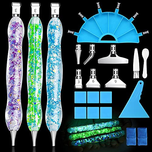 Diamond Painting Zubehör Stift,Diamond Painting Set, 6 Styles Metal Drill Pen Ersatzköpfe für 5D Diamond Painting Stifte, Diamond Painting Stift für Diamond Painting Tools & Zubehör (Buntes)