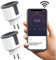 WLAN Smart Steckdose, Smart Home WiFi Steckdose mit Sprachsteuerung Kompatibel Alexa, Google Assistant, APP Fernbedienung Smart Plug mit Stromverbrauch Strommessung und Zeitschaltuhr,2,4GHz, 2 Stücke