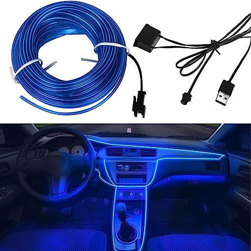 LED Auto Interni con Strisce LED, Porta USB e Accessori Elettroluminescenti