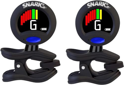 Snark Guitar Tuner SST-1 Includes USB Charging Cable Protective Case and Cleaning Cloth - Pack of 2