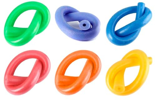 AC - Pack de 6 Churros de Natación - Tubo Flotador Espuma - Habilitación - Palo Flotador - 150 cm - Color Aleatorio
