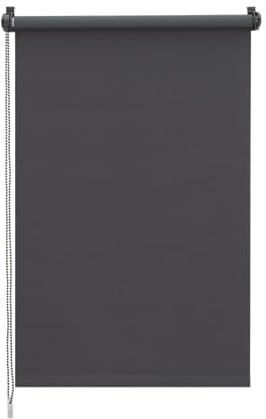 Sekey Verdunklungsrollo ohne Bohren Klemmfix 110 cm breit, Seitenzugrollo Hitzeschutz Sichtschutz und Sonnenschutz Wandmontage Deckenmontage Klemmrollo für Fenster & Tür, 110 x 160cm, Grau