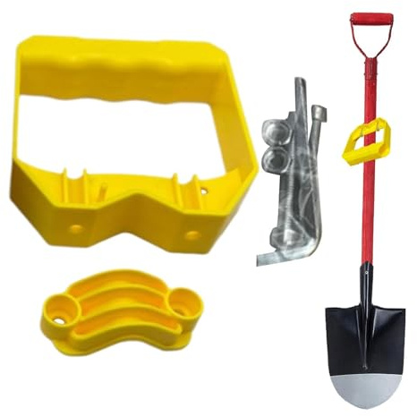 Shovel handtag, justerbar förlängning sekundärt greppfäste för trädgårdsverktyg snö Shovel Rake Landscaping Mowing Outdoor Gardening Plantering Heavy Duty Support Handle