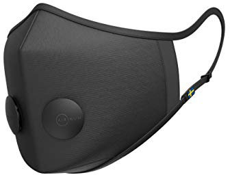 Airinum Urban Air Mask 2.0 - Onyx Black L | Maschera di Protezione Respiratoria Riutilizzabile e Regolabile, Che Protegge Contro L’inquinamento, lo Smog, gli Allergeni e i Batteri