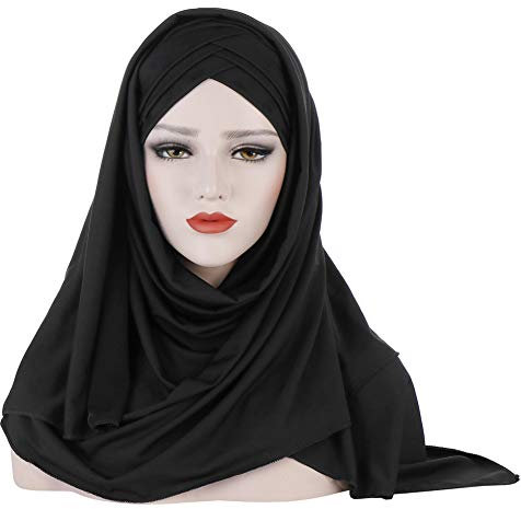 Amorar Hijab Kopftuch für Damen Muslimische Frauen Schal Kopfbedeckung Hidschab Islamische Gesichtsschleier Turban Hals Chemo Kappe Bandana Haartuch Beanie Mützen