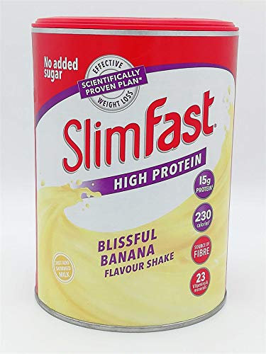 SlimFast High Protein Meal Replacement Shake Summer Banana 365g - Profitez de SlimFast Magic pour perdre du poids, vous sentir énergisé et garder le contrôle de votre vie