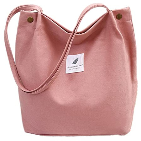 oukesin Bolso de Lona para Mujer Bolso de Hombro de Gran Capacidad Turismo Informal,Rosa