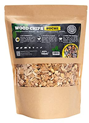 Premium Räucherchips von JSM® | 100% Natürliche Smoker-Holzchips für besondere Rauch- und Geschmackserlebnisse | Für alle Grills geeignet | Extra große Packung - 1 kg (4er SET)