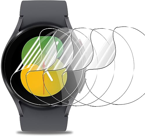 TMahhbid [5 pièces] Hydrogel Film Protection d'écran pour Samsung Galaxy Watch 6/5/4 40mm, [HD] Qualité Supérieure Transparent film de protection souple (Not Tempered Glass)