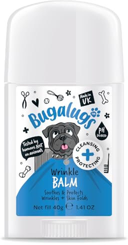BUGALUGS Nose & Paw Balm for Bulldogs, French Bulldogs, wrinkly dogs & cats. For itchy wrinkle folds, paws & nose - anti-itch & itchy dog skin relief. Great itch remedies for dogs (40g Stick)