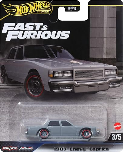 Hot Wheels Fast and Furious Auto 1987 Chevrolet Caprice, modelo a escala 1:64 – Longitud 7 cm – HRT98