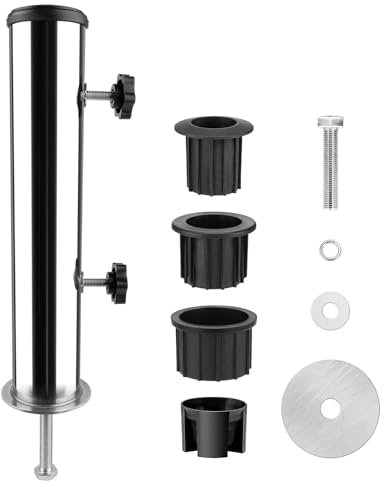 Tube Universel En Acier Inoxydable, Kit De Support De Parasol En Acier Inoxydable, Acier Inoxydable Pied Parasol, Accessoires Pour Parasols Avec Base En Tube En Acier Inoxydable Pour L'extérieur