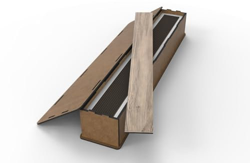 Selbstklebende Holzleisten für Lamellenwandverkleidung, Wandlamellen aus Holzwerkstoff, Helle Wenge-Holzplatten zum Abziehen und Aufkleben im Zuschnitt 5x50cm, Holzlamellen für DIY-Projekte (12)