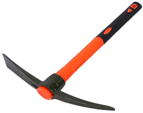 Garden Pick Mattock Fiberglass Handle for Soil Breaking Planting Camping Landscaping Home Excavation Trail Maintenance