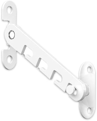 COYUN Regolabile Allenatore FinestraFerma Finestra Limitatore di Finestre,Allenatore Finestra Senza Foratura per la Regolazione dell'apertura della Finestra (Gancio corto, bianco)