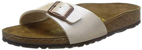 Birkenstock Classic Madrid Birko-Flor 940153, Pantoletten, Weiß (Graceful Pearl White 8234), 36 EU (3.5 UK)