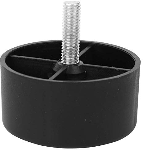 Biitfuu Pieds de canapé Rond Noir PP Plastique M8 Vis Hauteur Hauteur Pieds Pad Cabinet Pieds Meubles Accessoires 35mm, Lot de 4
