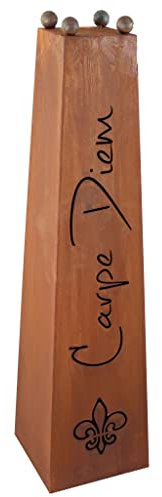 Rostikal Carpe Diem Colonne décorative de jardin en métal 1 m