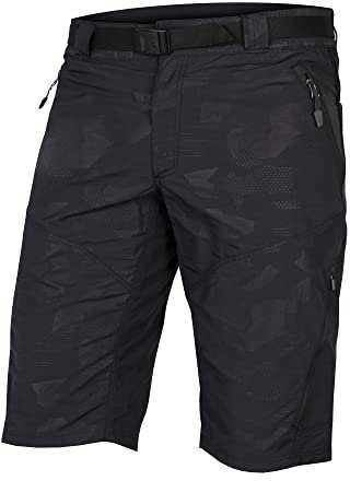 Endura Herren Hummvee Fahrradshorts mit Innenhose | Herausnehmbare Innenhose | Shorts für Stadt und Trails | Gepolsterter Komfort | Cargotaschen | Clickfast Shorts, Schwarz, 2XL