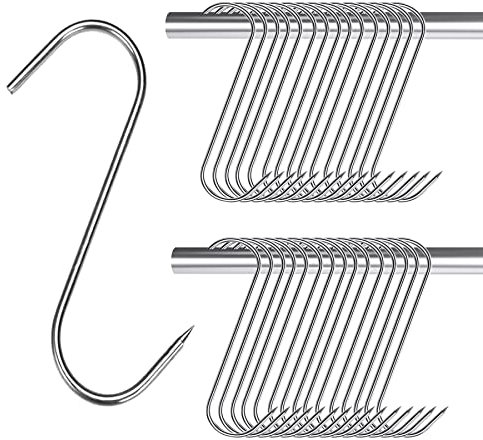 DINGFENG Ganchos para carne, 30 unidades, Gancho Carnicero, ganchos para carniceros, ganchos de cocina, ganchos para pescado, hornear, procesamiento de carne (15cm)