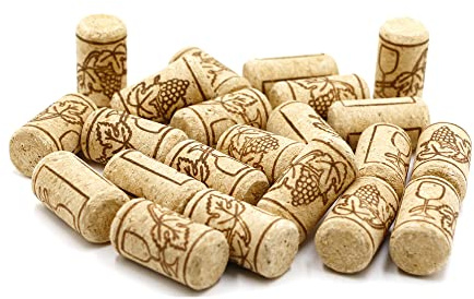 CiciIng Wine Corks, Pack of 24, 21 x 39 mm, Light Brown/Tan, Conical, Modern, Cork, Bottle Stoppers for Wine, Beer, Glass Bottles, DIY Crafts