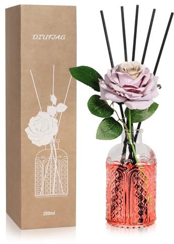 Profumatore per Ambienti 200ml - Miss Coco,Diffusore Profumo Ambiente con 5 Bastoncini,Reed Diffuser Fragranze per Bagno,Appartamento