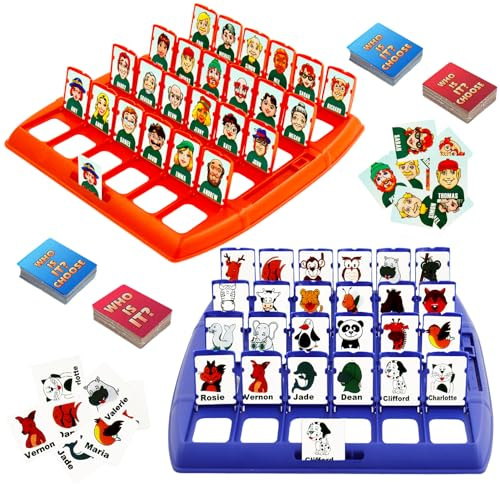 Qui est-ce,Jeu de Société Classique,Famille Drôle Jeux de Devinettes,pour Famille Parents Enfants Jeux,Enfants Cadeau (Version Anglaise)