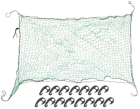 Partuto 1 Set 1.5x2.2m Universal Trailer Cargo Net - Pickup Truck Trailer Net Scalable - Polyethylene Green