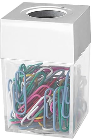 Büroklammernhalter, Büroklammernhalter, magnetischer Papiernadelhalter, transparenter Büroklammernhalter, Büroklammernspender für den Schreibtisch