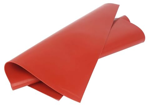 CXGBQSJ Lámina De Caucho De Silicona Roja 1000X500mm Junta De Caucho para Juntas Sellos Manualidades Soportes Nivelación, Espesor,1mm