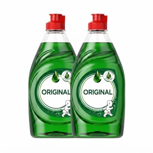 Original Washing Up Liquid Green 320ML | (Pack of 2) | Dishes Grease Cleaner | Exceptional Cleaning Power | Easy and Effortless Cleaning | Long-Lasting Suds | Kitchen Essential