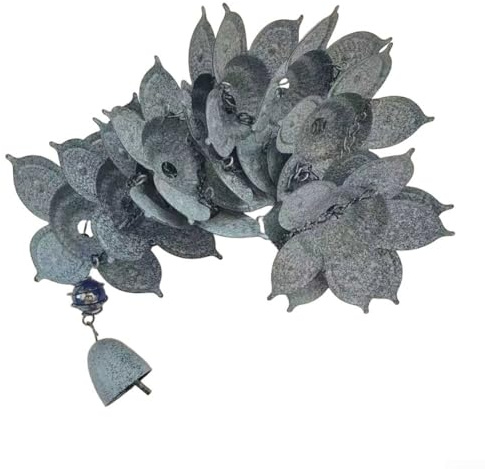 Qualoramall Cadenas de lluvia de metal de 164 cm, cadena de lluvia resistente a la intemperie, cadena de drenaje de agua de hierro forjado, cadena de drenaje de agua, cadena de canalón, bajante para