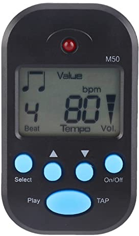 Wakects Digital Metronome, Beat Counter Tempo Tapper with Headphone Jack for Guitar Drum Piano Violin Practice