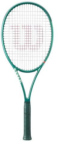 Wilson Blade 98 16x19 V10 Adult Performance Tennis Racket - Grip Size 2-4 1/4, Strung with Sensation 16 Natural at Mid Range Tension