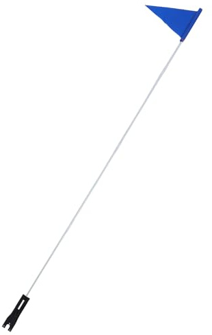 Toyvian Drapeau de Vélo Haute Visibilité Bleu avec Mât en Fibre de Verre Solide Étanche et Résistant aux Intempéries Kit 1 Pièce pour Remorque Trottinette et Vélo Garçon et Filles