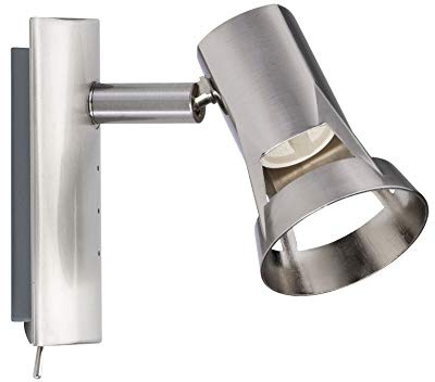 Paulmann 666.98 Teja 66.98 - Lámpara de techo (1 bombilla LED GU10 de 10 W, níquel satinado, 230 V, metal)