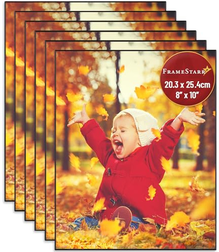 8x10 Picture Frames - Black, 6 Pack - Modern Style, Harmony Collection