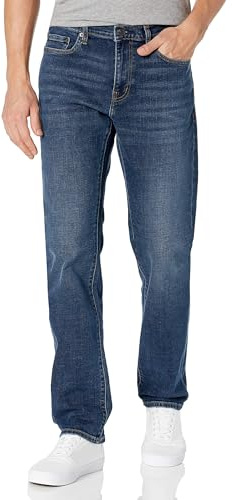 Amazon Essentials Men's Straight-Fit Stretch Jean - Discontinued Colours, Dark Blue Vintage, 36W / 34L